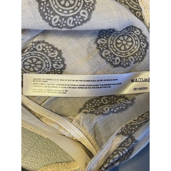 Free People Tan Brown Sleeveless Open Side Sheer Tie Accent Bodysuit Size M - Picture 9 of 11